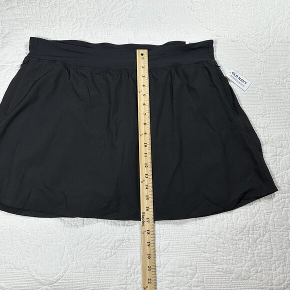 Old Navy Activewear Skort Womens 2XL Black Stretchtech Dry Quick Zip Pockets - Picture 10 of 14